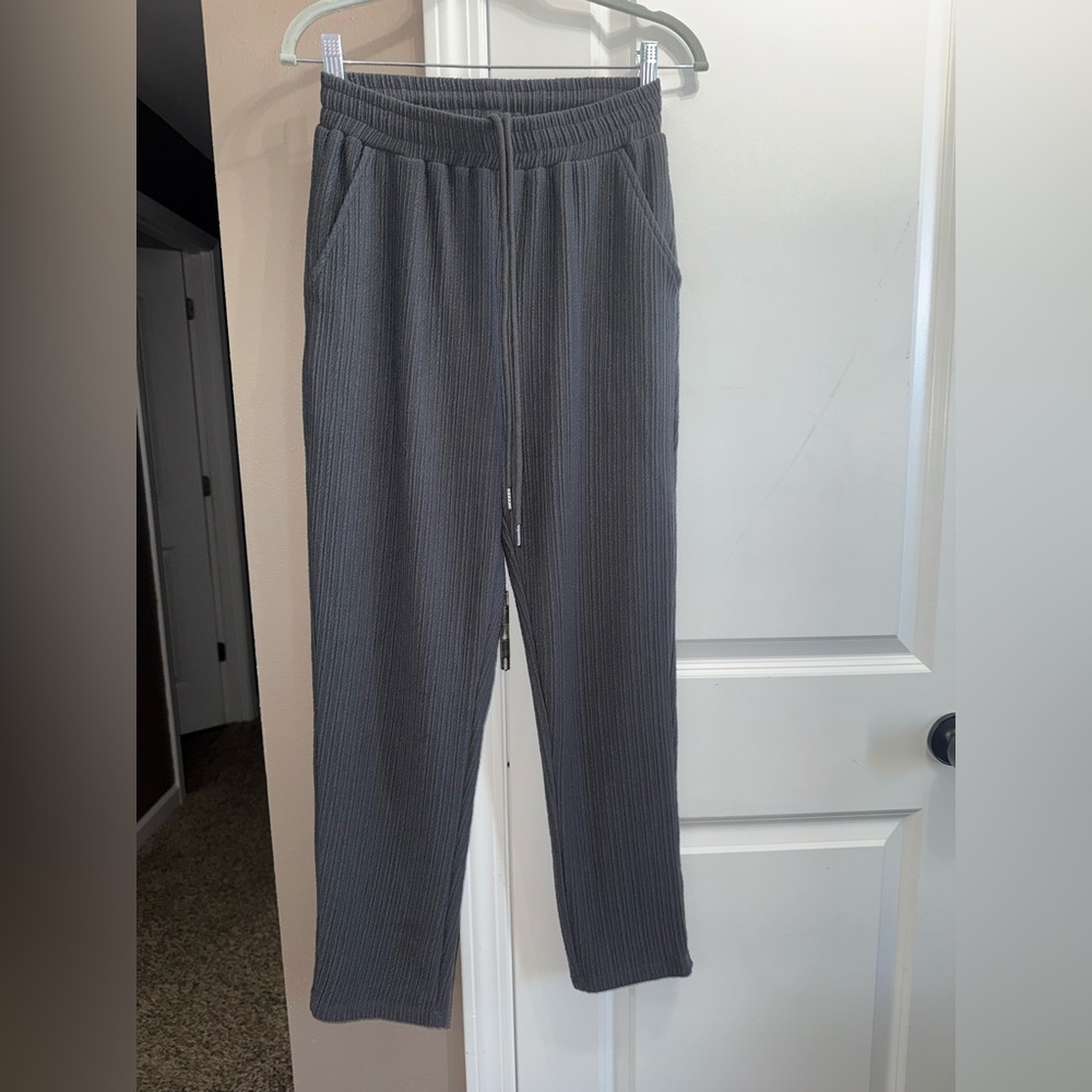 Buckle Women's Charcoal Ribbed Drawstring Trousers